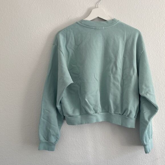 Madhappy Green Artwork Program Cropped Crewneck Sweater - Picture 6 of 6